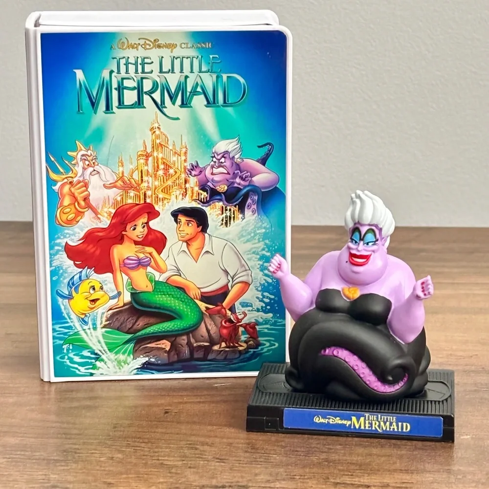 Disney Movie Character The Little Mermaid URSULA Collectible Figure Toy VHS Box